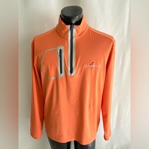 Indian Springs Pullover Men’s Large Ralph Lauren RLX Orange  1/4 Zip Performance